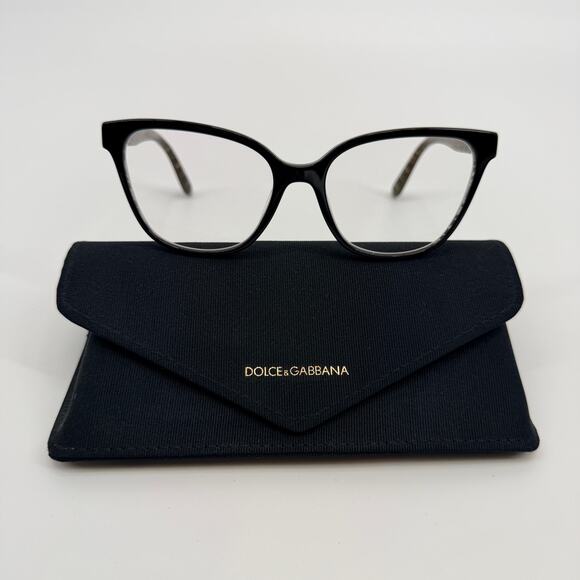 DOLCE & GABBANA DG 3321 3215 Black Damasco Gold Glitter Made in Italy 54-17-140 main image 7